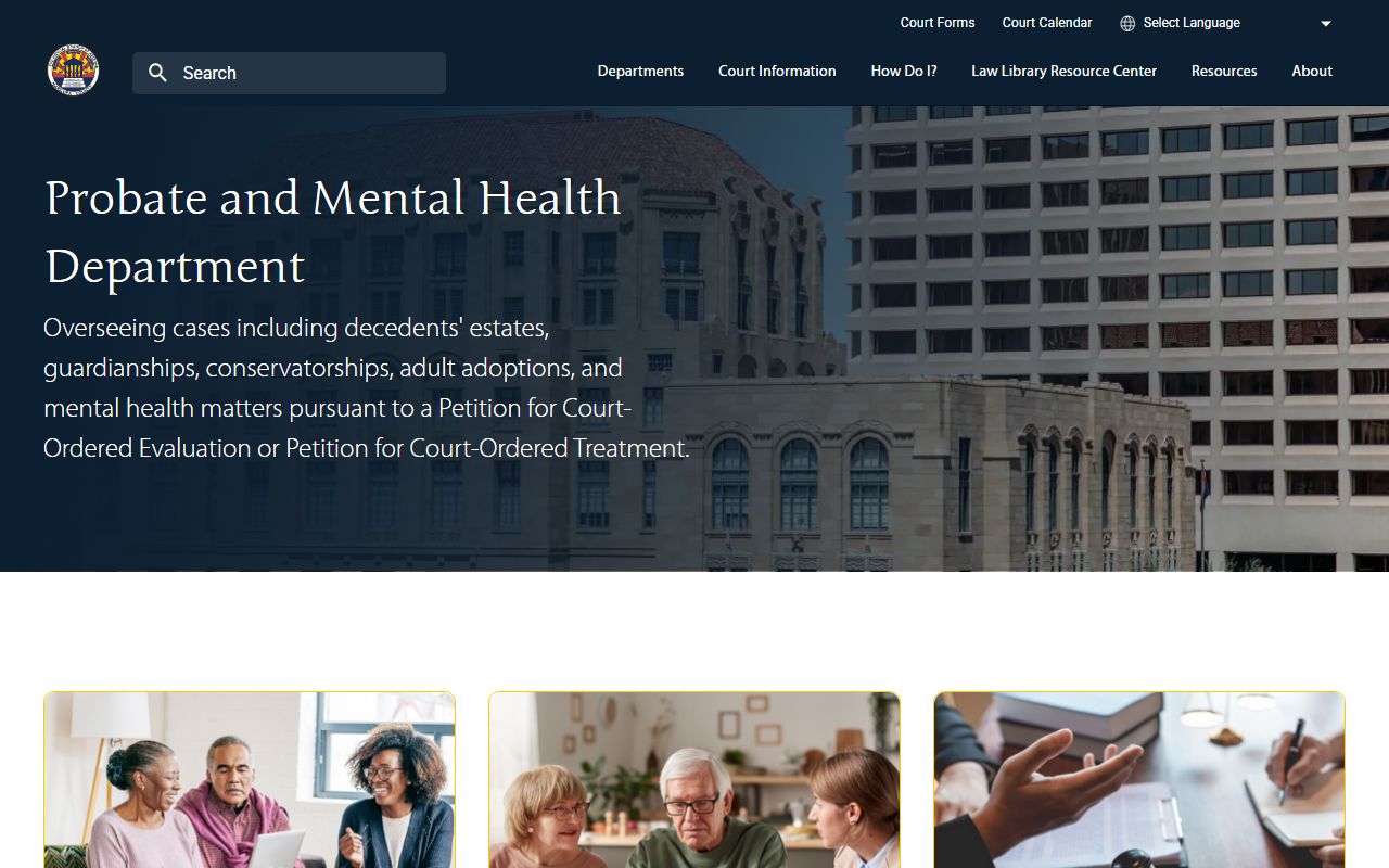 Maricopa County Probate and Mental Health Department probate records page